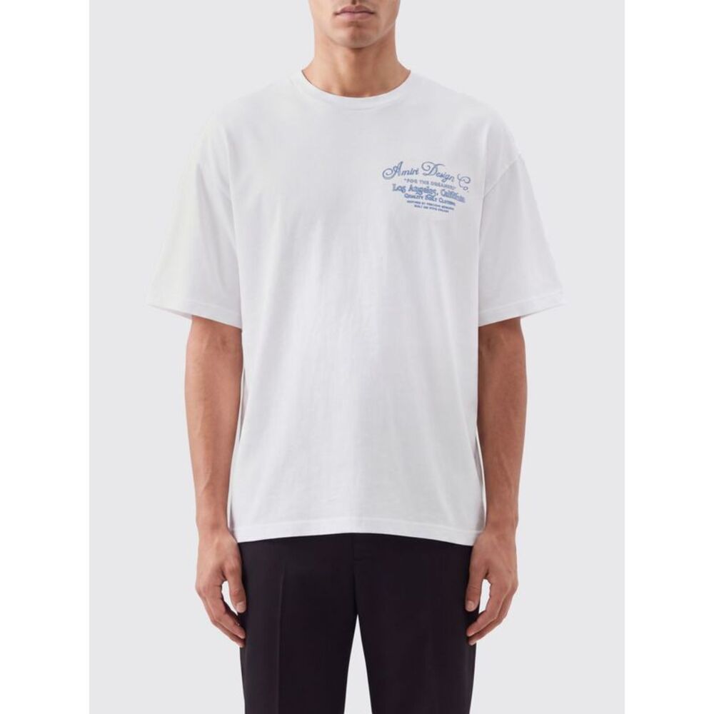 Amiri Men Contrast Graphic Print Cotton Amiri Crewneck T-Shirt